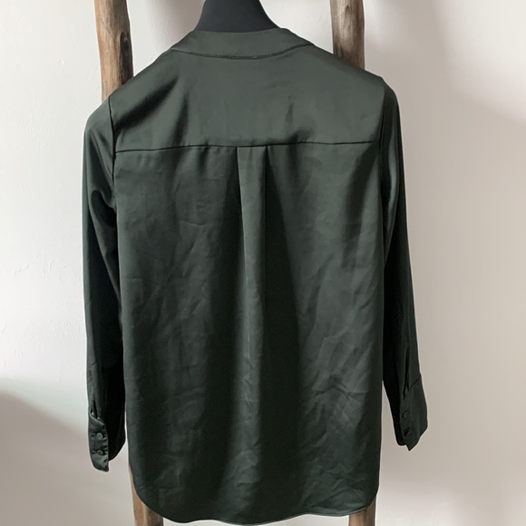 H&M Dark Green Festive Classy Blouse / Size XXS - Picture 9 of 13